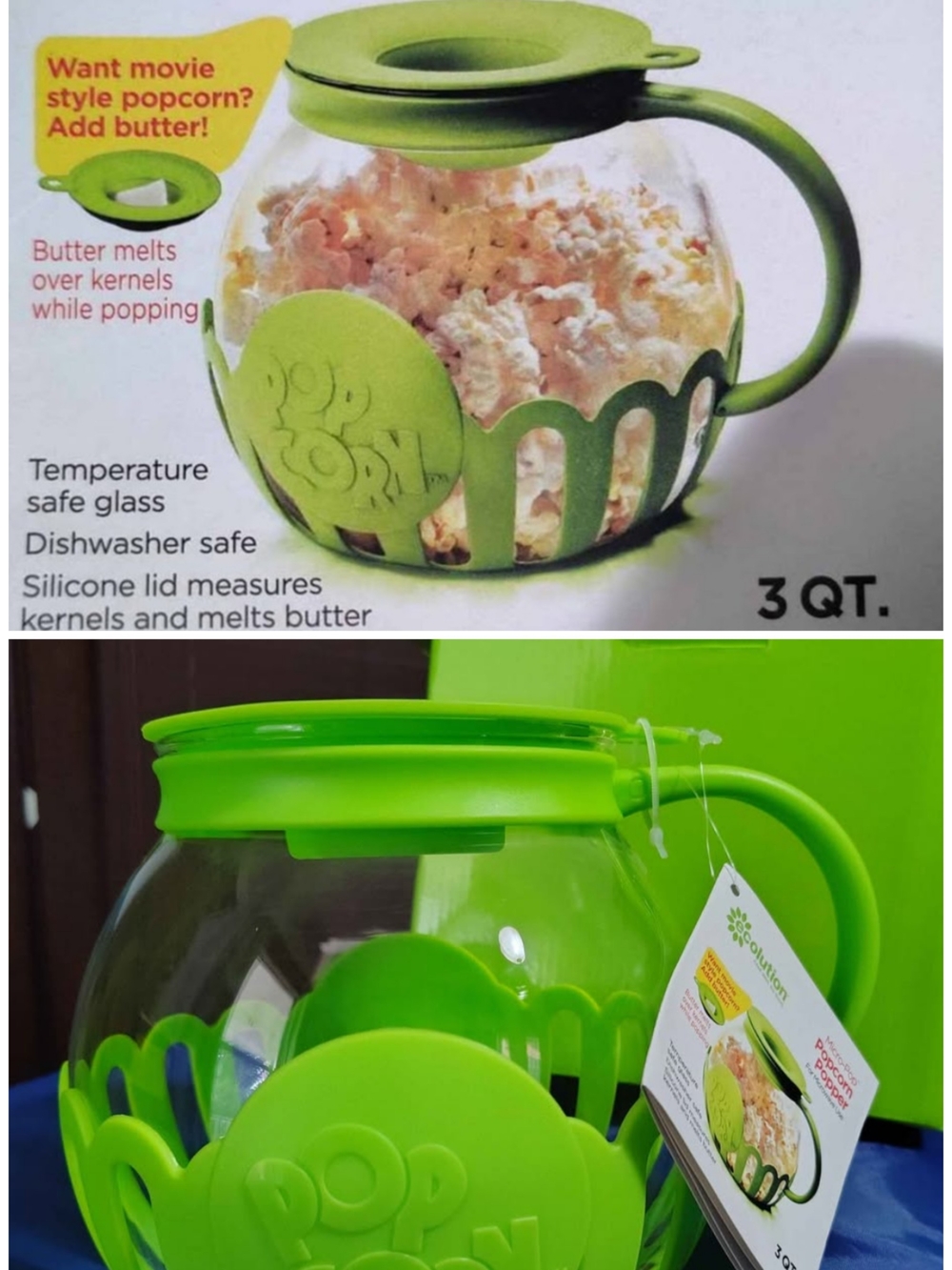 Ecolution Micro-Pop Popcorn Popper - Green - Picture 3 of 3